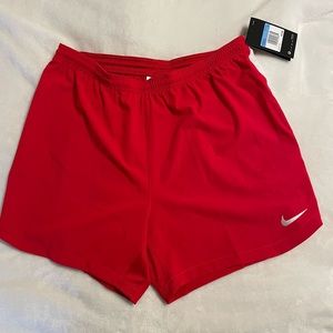 Nike Drifit soccer shorts, size M, red, never worn NWT
